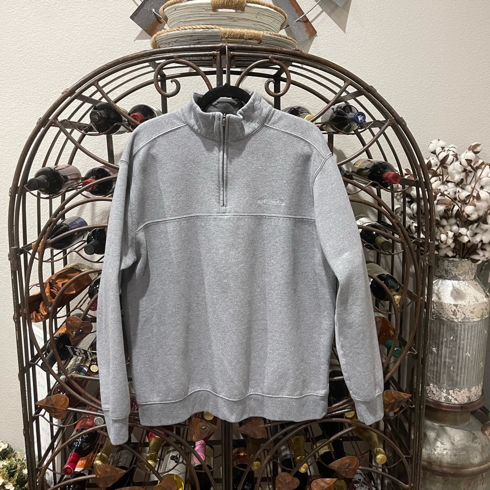 Columbia Men's Zip-Up Gray Sweat Shirt